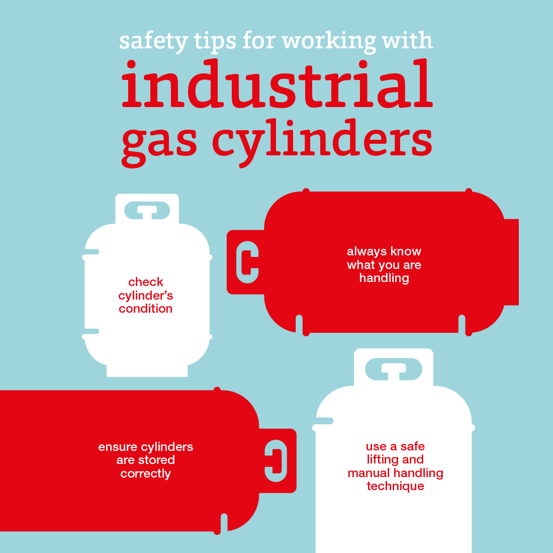 Five safety tips for working with industrial gas cylinders