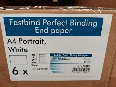 Fastbind End Papers White A4 Portrait