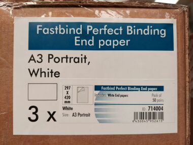 Fastbind End Papers White A3 Portrait