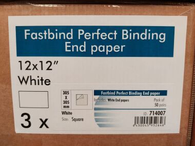 Fastbind End Papers White 305x305mm Square