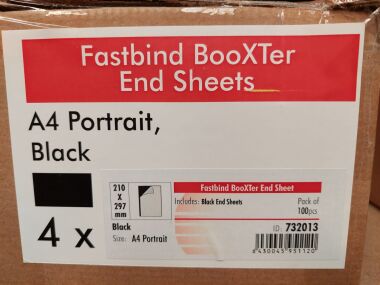 Fastbind Booxter End Sheets A4 Portrait Black