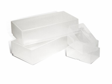 A-Line Business Card Boxes - Plastic Double Depth