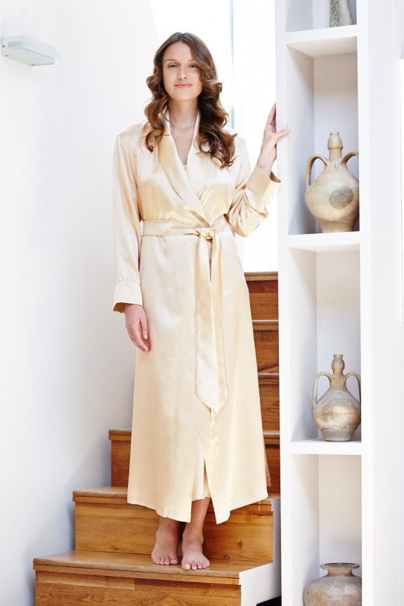 Luxury Silk Dressing Gown Bonsoir