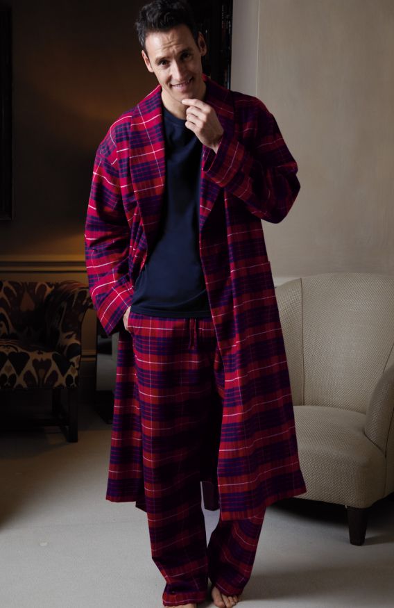 Brushed Cotton Men's Gown Bonsoir