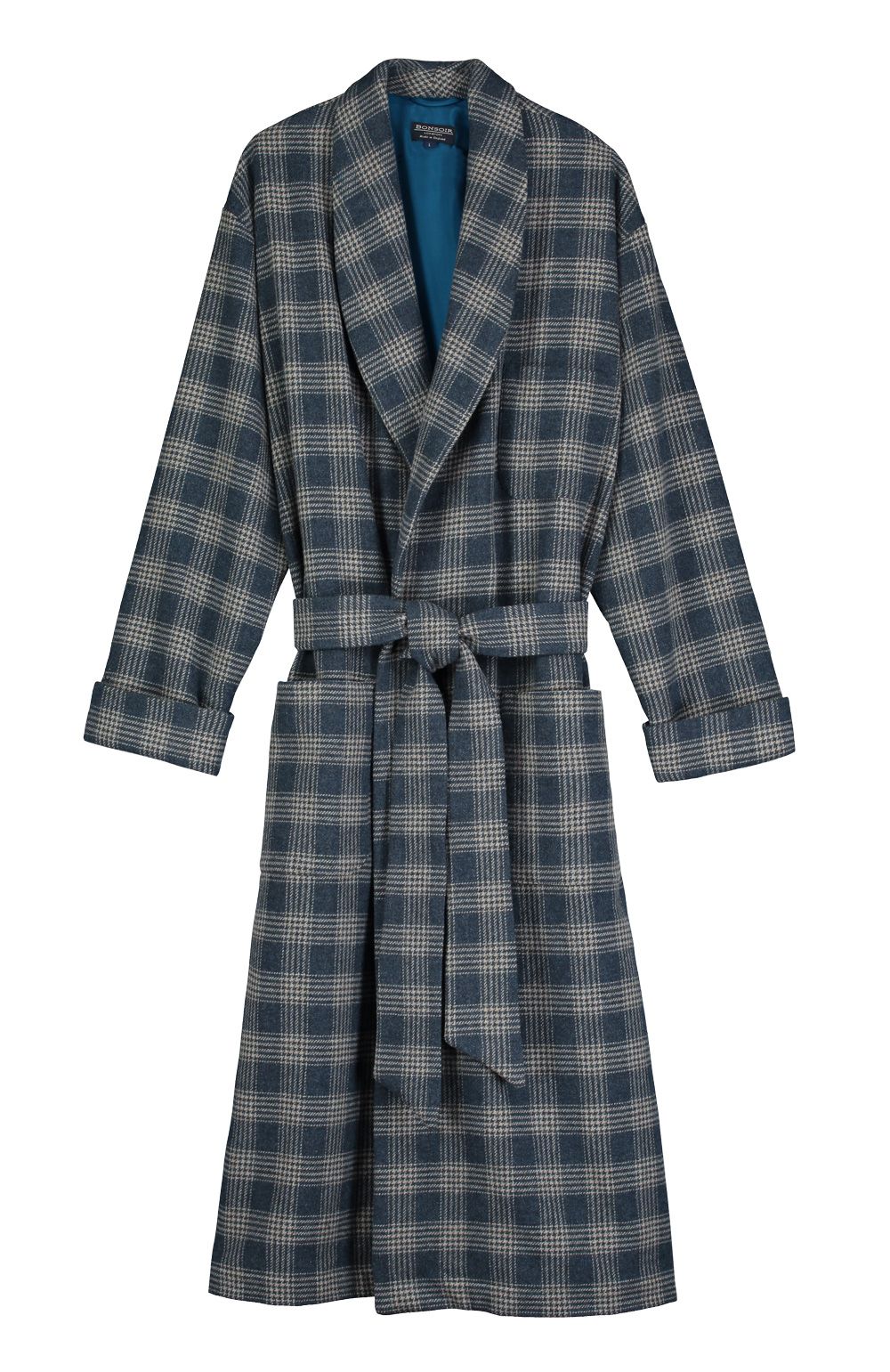 Luxury Men's Wool SilkLined Robe Bonsoir