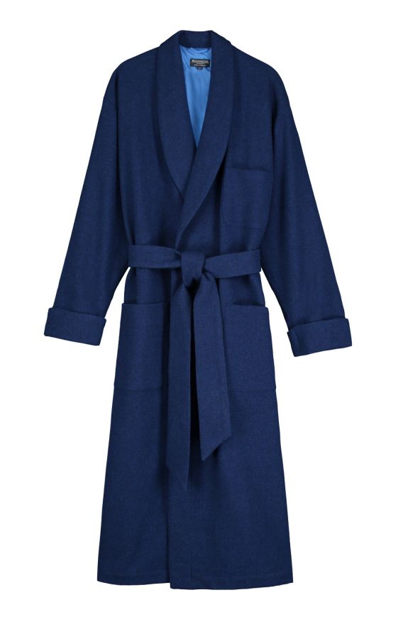 Men's Luxury Wool Dressing Gown - : Bonsoir