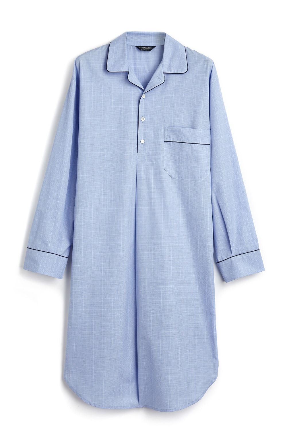 Men's Luxury Cotton Nightshirt - : Bonsoir