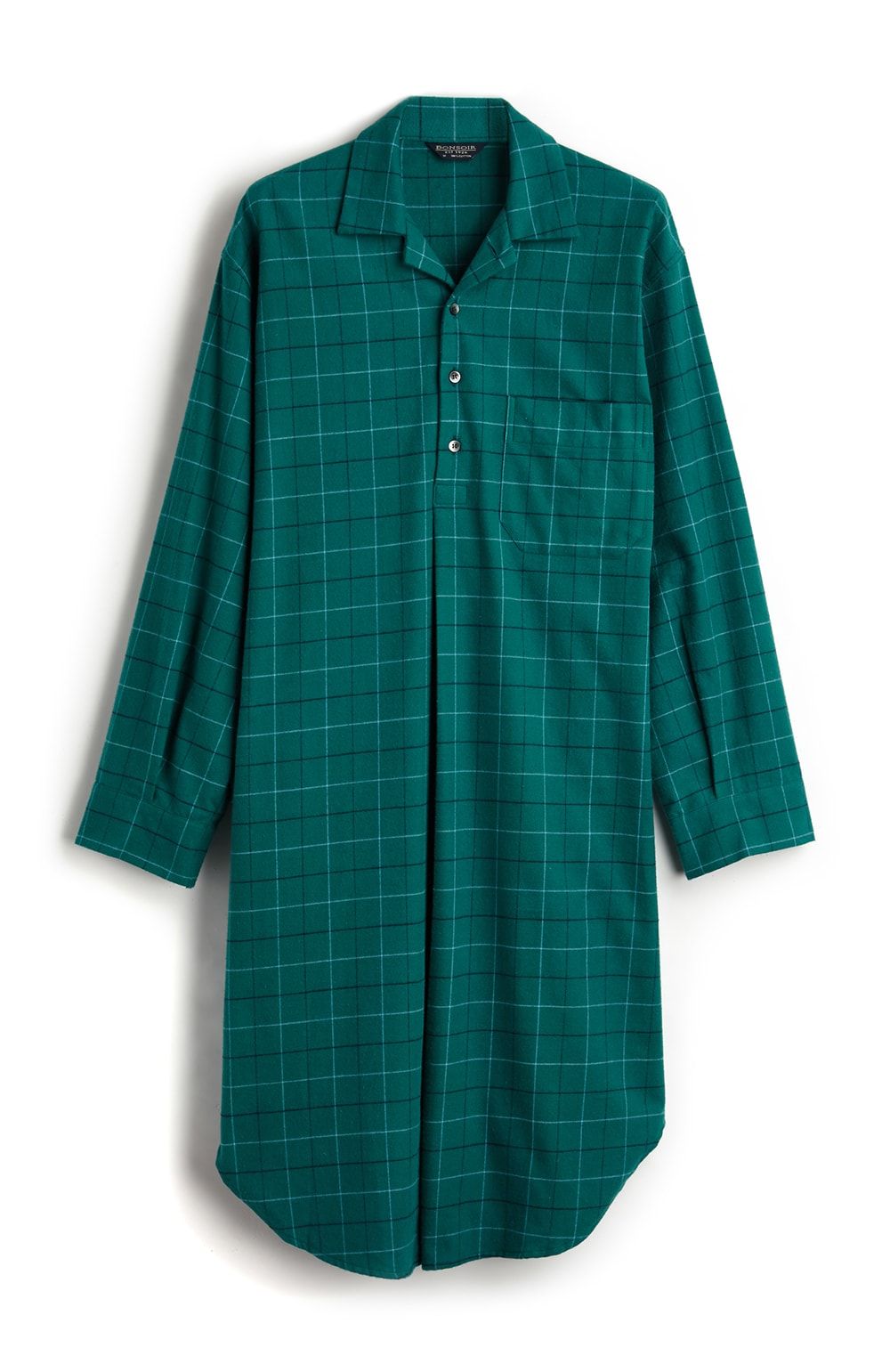 Men's Brushed Cotton Nightshirt - : Bonsoir