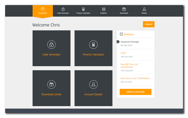 Distributor Account Area