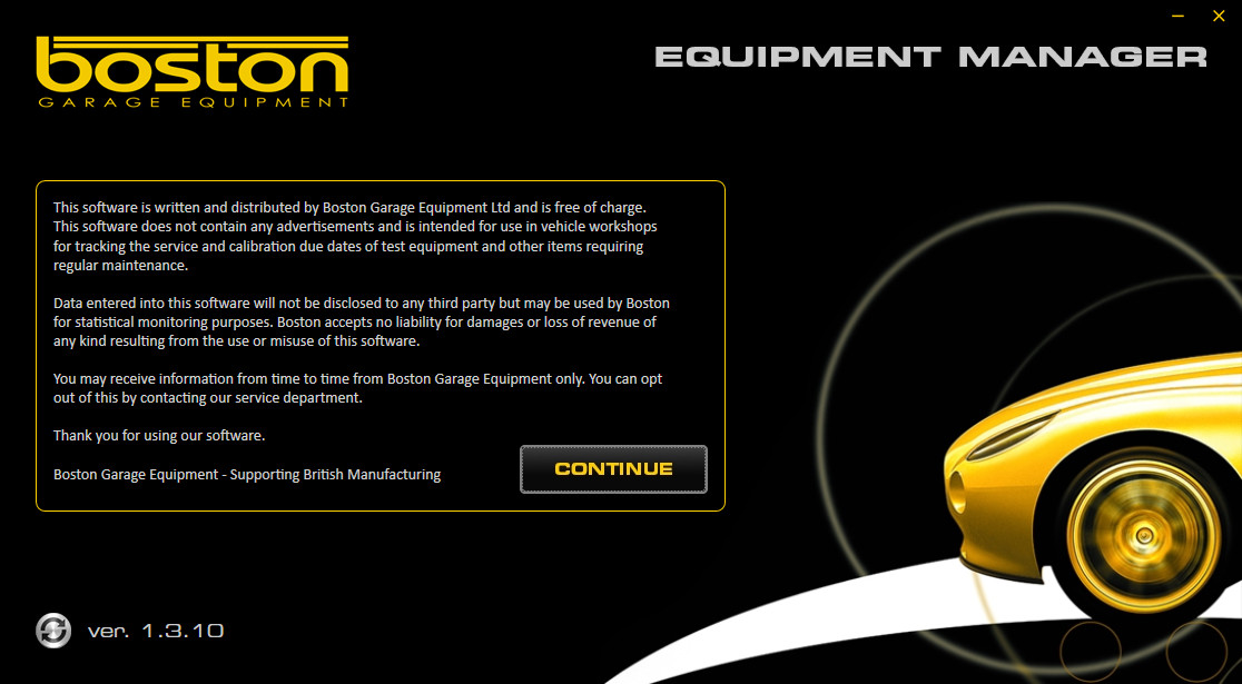 Equipment Manager FREE Software Boston Garage Equipment