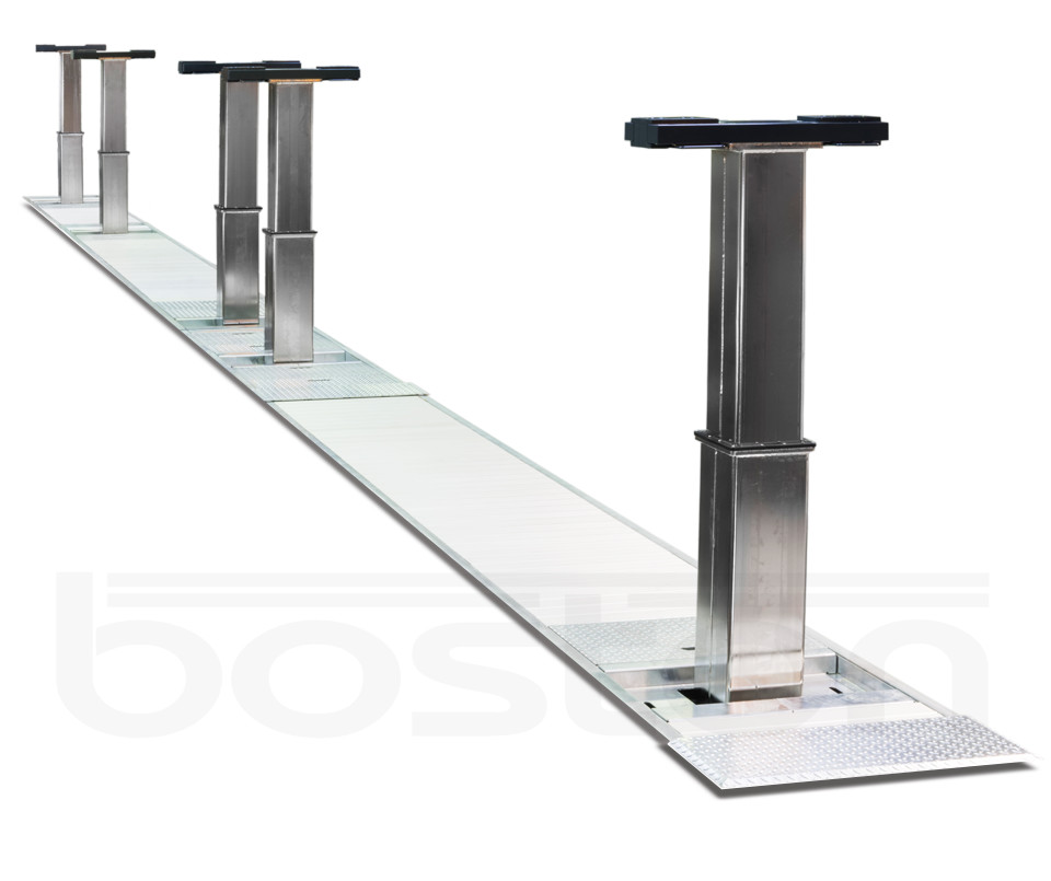 75T In Ground Lift 5 Columns Boston Garage Equipment