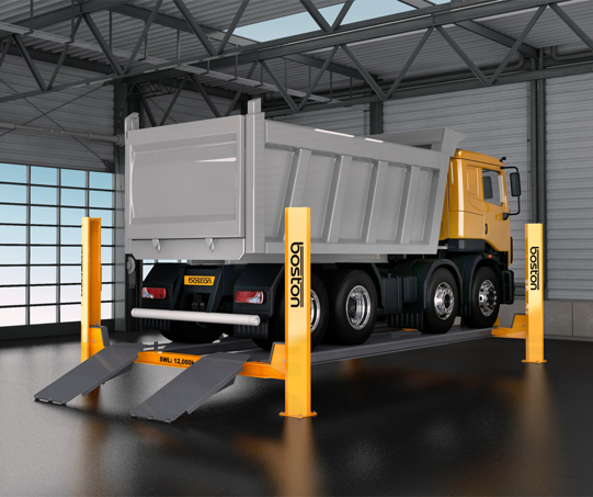 12T, 6.3m Commercial Vehicle Four Post Lift