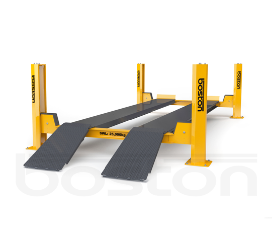 25T, 8m Commercial Vehicle Four Post Lift