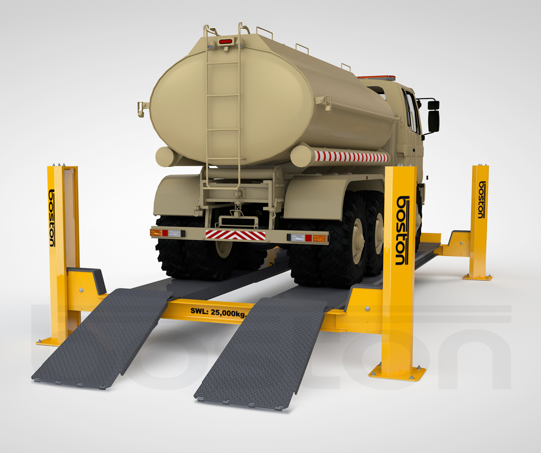 25T, 8m Commercial Vehicle Four Post Lift