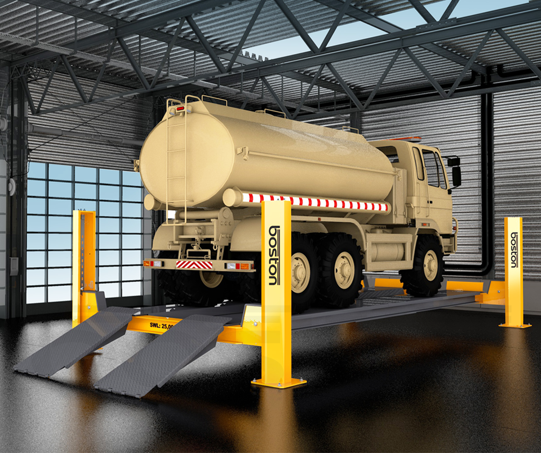 25T, 8m Commercial Vehicle Four Post Lift