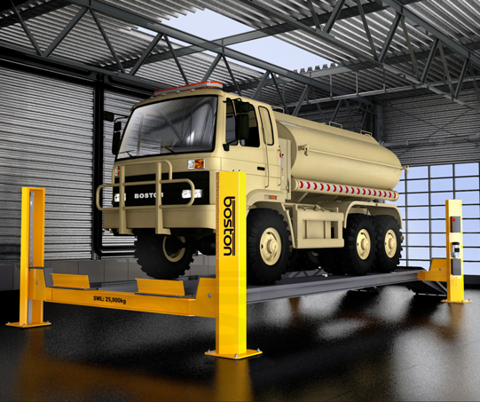25T, 8m Commercial Vehicle Four Post Lift