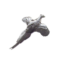 Pewter Pin Badge - Flying Pheasant