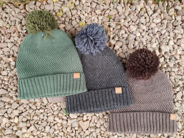 mens wool bobble hat