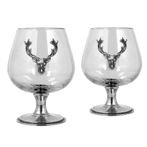 Stag Double Brandy Glass