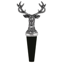 English Pewter Stag Head Bottle Stopper