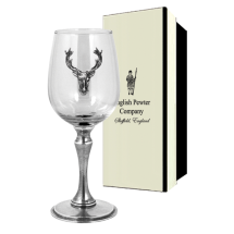 English Pewter 350ml Stag Single Wine Glass
