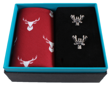 Dalaco Stag Handkerchief & Cufflink Set