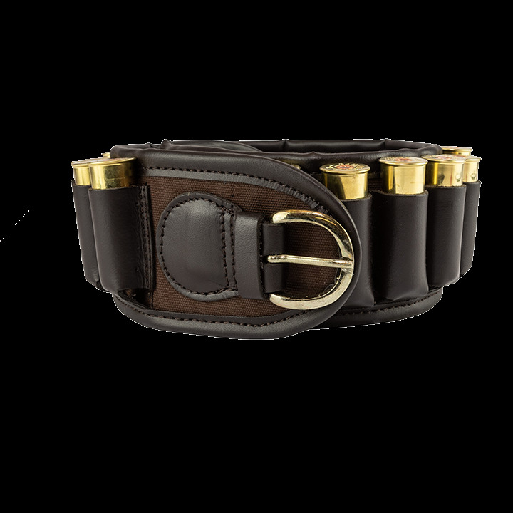 Our canvas cartridge belt with faux leather cartridge slots, trims and..