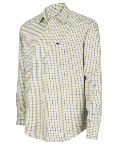 Hoggs of Fife Inverness Cotton Tattersall Shirt-Navy/Olive
