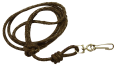 Plaited Leather Lanyard (Brown or Pink)