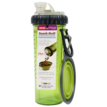 Dexas Popware Snack-Duo Green 360ml - 12oz with Travel Cup