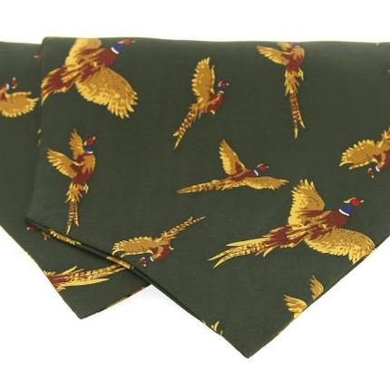 Country Silk Cravat - Pheasants