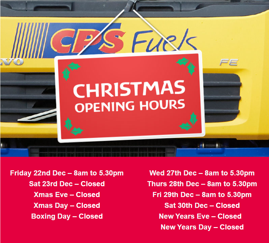 CPS Fuels Christmas 2023 Opening Hours