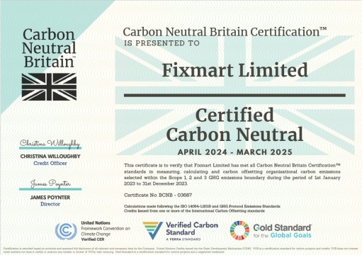 Fixmart Carbon Neutral Certification
