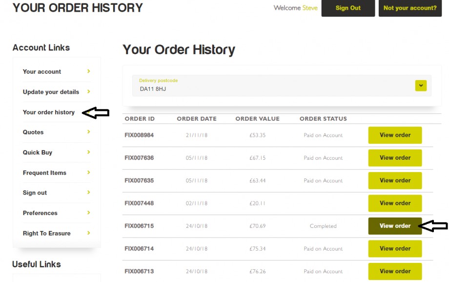 23 - Your Order History
