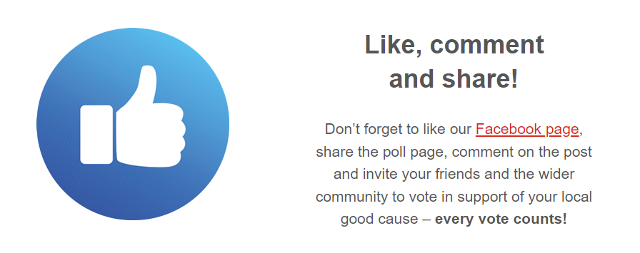 Like our facebook page Goff Good Causes