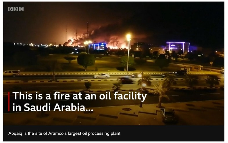 Major attack on oil processing facilities in Saudi Arabia