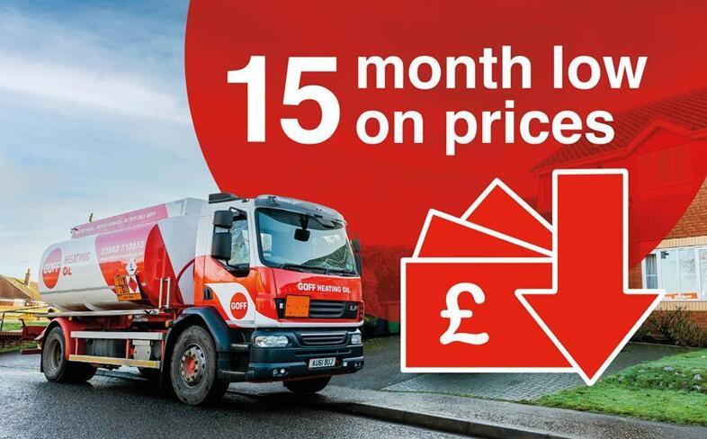 Average Heating Oil price at a 15 month low