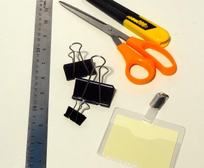 Stationary, paper and pens