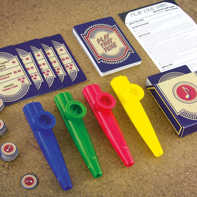Play That Tune Card Game with Kazoos