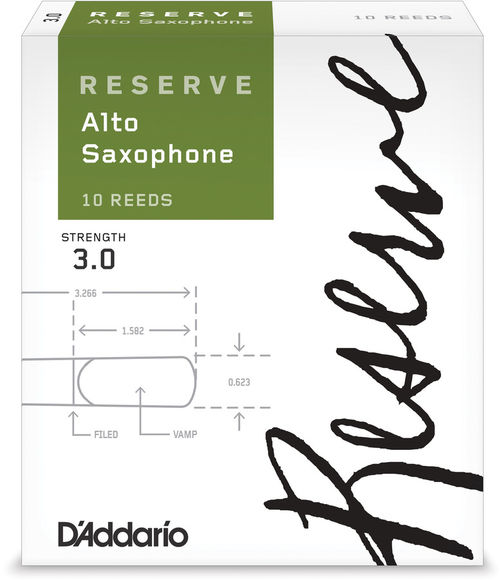 D'Addario Reserve Alto Saxophone Reeds (Box of 10)
