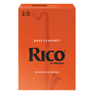 Rico Bass Clarinet to Eb Reeds (Strength 2) (Box of 10)
