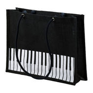 Jute carrier bag with keyboard design
