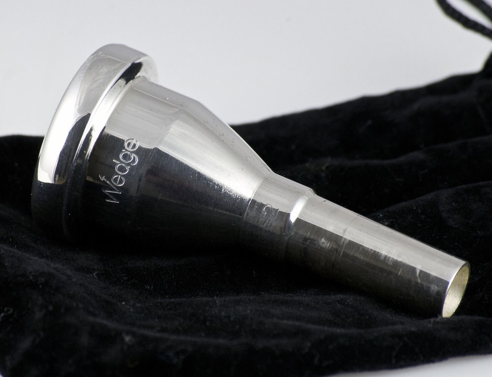 Wedge Trombone/Euph Mouthpiece 5GS large shank silver plated John Packer