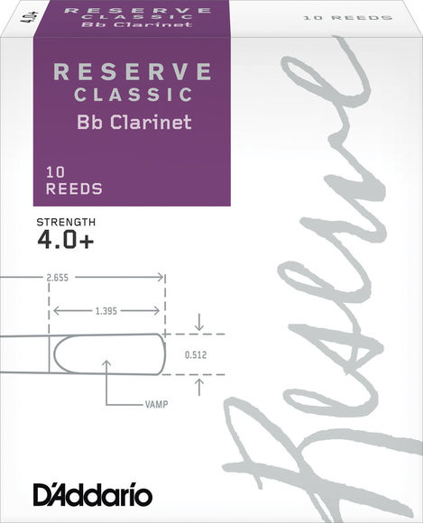 D'Addario Reserve Classic Bb Clarinet Reeds (Box of 10)