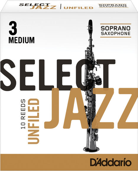 D'Addario Select Jazz Unfiled Soprano Saxophone Reeds (Box of 10)