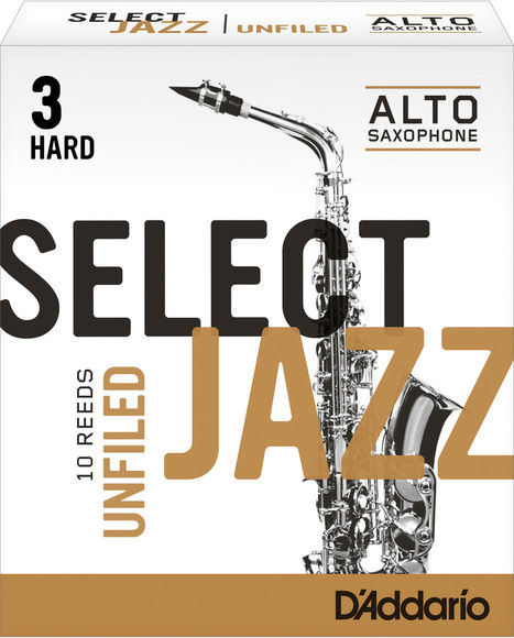 D'Addario Select Jazz Unfiled Alto Saxophone Reeds (Box of 10)