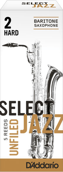 D'Addario Select Jazz Unfiled Baritone Saxophone Reeds (Box of 5)