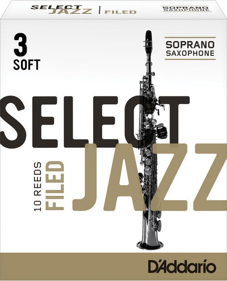 D'Addario Select Jazz Filed Soprano Saxophone Reeds (Box of 10)