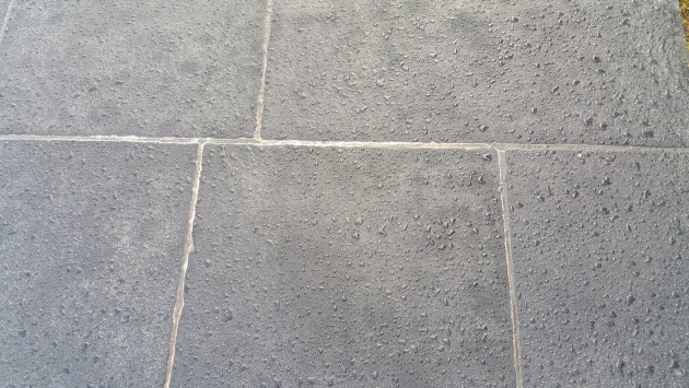 Black Limestone once cleaned and sealed 20160304_103609