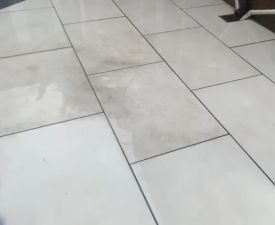 Porcelain Paving- Jointing compound residue removed with Solvex